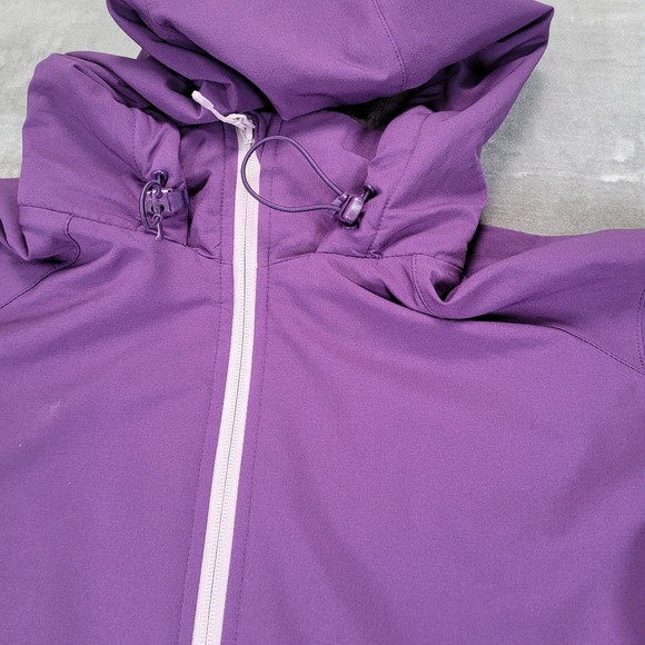 Duluth‎ Trading Co Womens Jacket Purple Fleece Lined Hooded Zip Up Size 2X - Picture 4 of 10